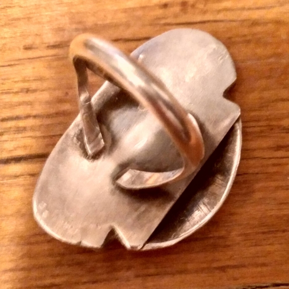 Red Coral Native American Ring - Picture 3 of 9